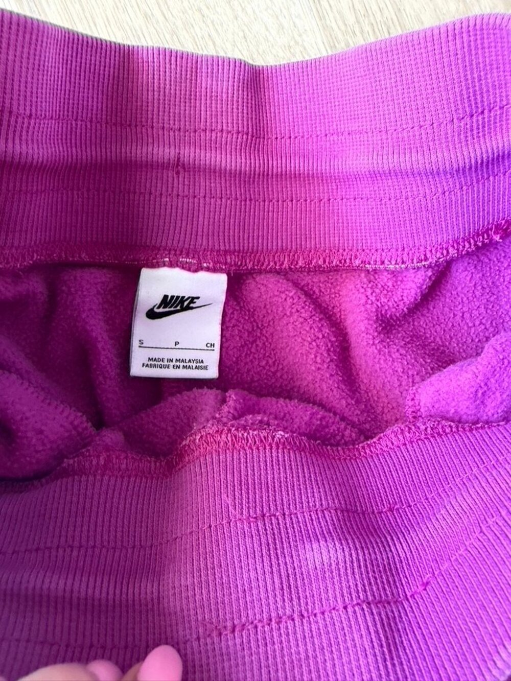 Nike Pink Wide Leg Fleece Sweatpants Womens Small Casual Athleisure Pockets - Picture 9 of 9